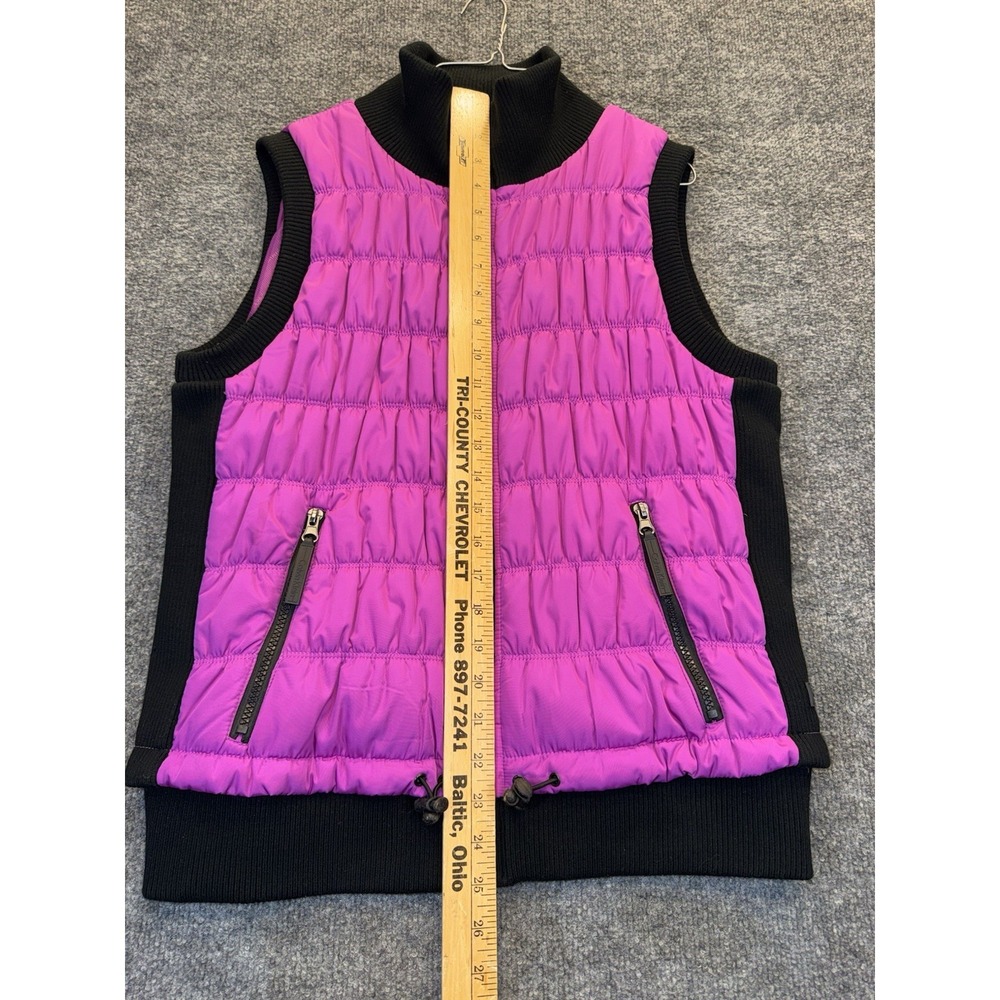 Calvin Klein Performance Women's Large Pink Black Puffer Vest Full Zip - Picture 8 of 8